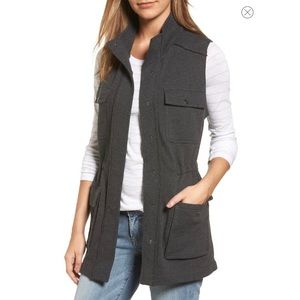 Grey Tunic Length Utility Vest